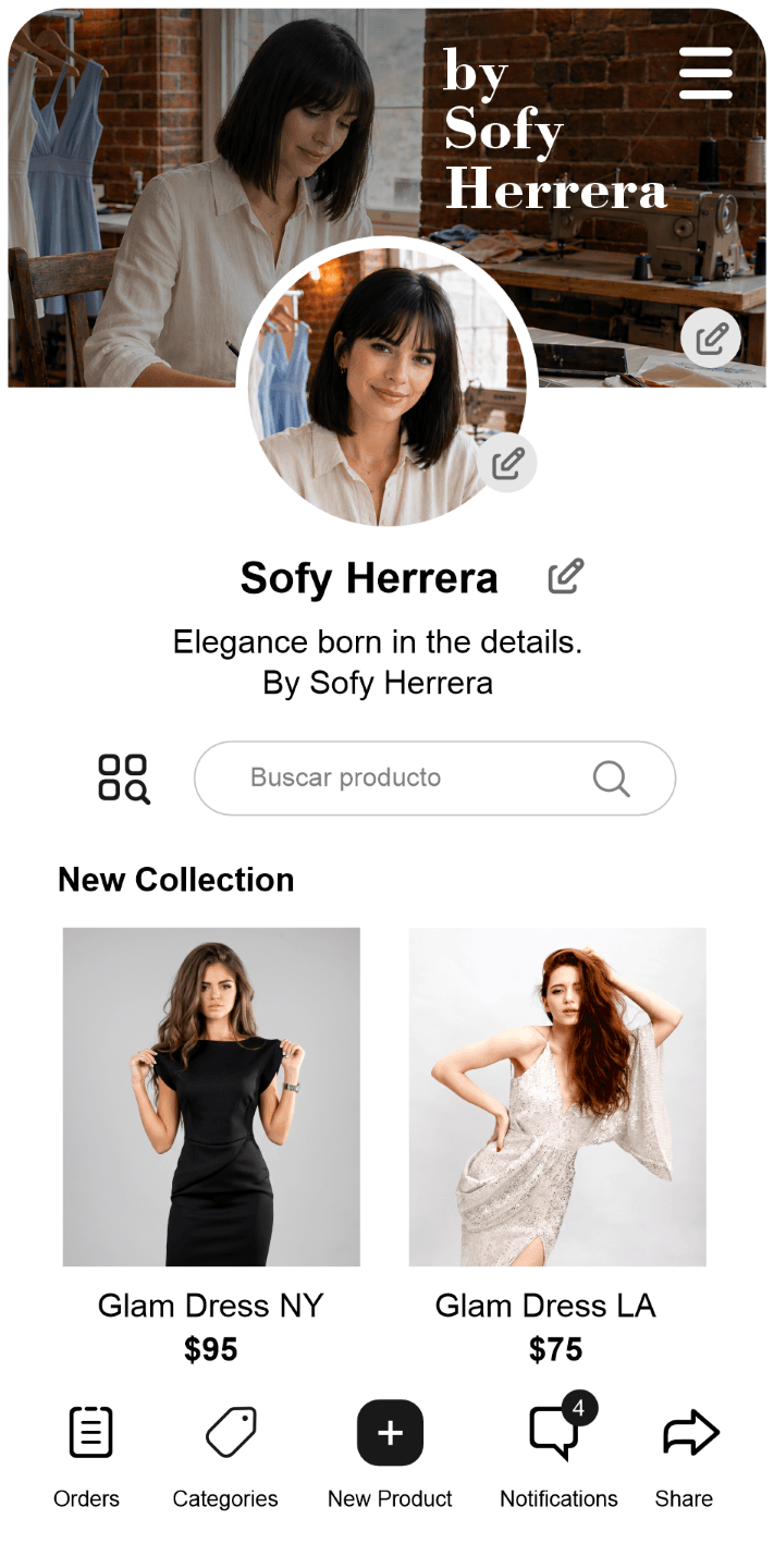 Personalízala y sube tus productos